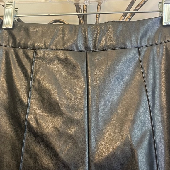 Princess Polly Faux Leather Flare Leg Pants - Picture 3 of 6